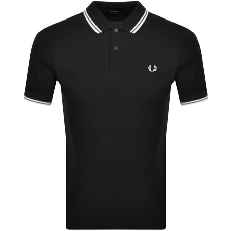 Fred Perry Quarter Zip Polo T Shirt Black | Mainline Menswear United States